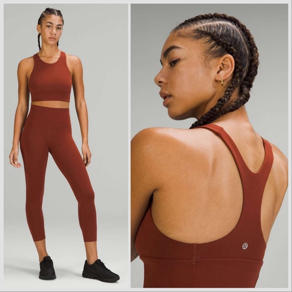 Lululemon Wunder Train Longline sports Bra Medium Support C/D Cup Date Brown 4 - Picture 2 of 9